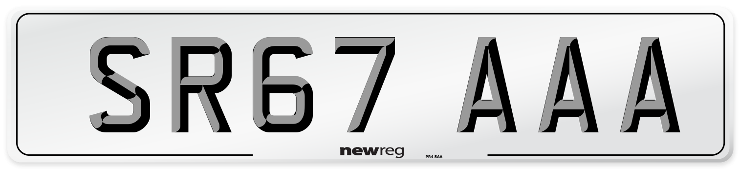 SR67 AAA Number Plate from New Reg